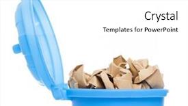 Presentation with crumpled paper various balls - PPT layouts having containment failure - blue bin full of crumpled background and a white colored foreground