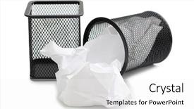  Presentation with failure - Slide set having containment failure - color photo of a metal background and a  colored foreground