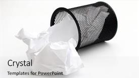  Presentation with failure - Theme with containment failure - color photo of a metal background and a  colored foreground