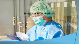  Presentation with clinic - Amazing slide set having containment-scout-in-front backdrop and a mint green colored foreground