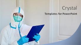  Presentation with health - Amazing slide deck having containment-scout-of-the-health backdrop and a light gray colored foreground