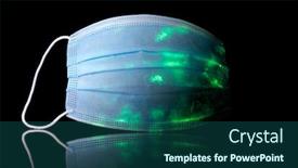  Presentation with medical bacteria - Audience pleasing presentation theme consisting of contaminated-medical-face-mask backdrop and a ocean colored foreground