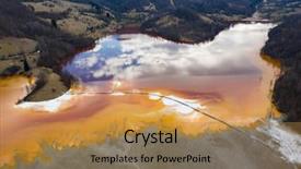  Presentation with cartoon village - PPT theme consisting of contamination - flooded and abandoned village background and a  colored foreground