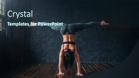  Presentation with exercise class - Presentation theme having contemp-dancing-exercise-in-dance background and a wine colored foreground