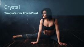  Presentation with performer - Amazing presentation theme having contemp-dancing-female-performer backdrop and a ocean colored foreground