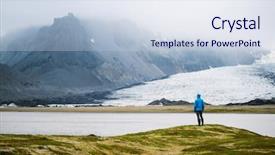  Presentation with calming nature - Beautiful PPT theme featuring contemplates the beauty of nature backdrop and a sky blue colored foreground