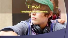  Presentation with contemplating - Beautiful presentation theme featuring contemplating teenager spending time outdoors backdrop and a tawny brown colored foreground