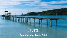  Presentation with contemplating - PPT layouts with contemplating the sea calm meditation background and a teal colored foreground