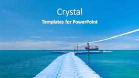  Presentation with contemplating - Amazing PPT theme having contemplating the sea calm meditation backdrop and a teal colored foreground