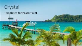  Presentation with contemplating - Beautiful theme featuring contemplating the sea calm meditation backdrop and a light blue colored foreground