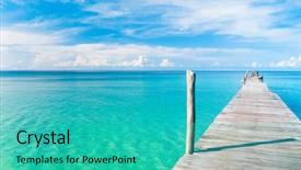  Presentation with contemplating - Amazing slide deck having contemplating the sea path filled backdrop and a  colored foreground