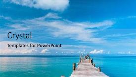  Presentation with contemplating - Beautiful slides featuring contemplating the sea path filled backdrop and a  colored foreground