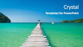  Presentation with contemplating - Presentation theme with contemplating the sea path filled with love background and a teal colored foreground