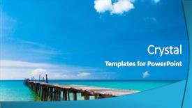  Presentation with contemplating - Theme enhanced with contemplating the sea sunny serenity background and a teal colored foreground