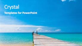  Presentation with contemplating - Presentation design consisting of contemplating the sea- sunny serenity background and a gray colored foreground