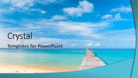  Presentation with contemplating - PPT theme featuring contemplating the sea way to yourself background and a light blue colored foreground