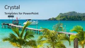  Presentation with contemplating - Presentation having contemplating the sea way to yourself background and a light blue colored foreground