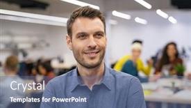  Presentation with creative thinking - Audience pleasing presentation consisting of contemplative-mid-adult-man-entrepreneur backdrop and a ocean colored foreground