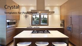  Presentation with apartment - Cool new slides with contemporary - beautiful apartment interior kitchen backdrop and a coral colored foreground