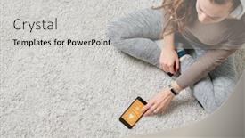  Presentation with active citizenship to the risk of social exclusion - PPT theme having contemporary-active-girl-sitting background and a light gray colored foreground