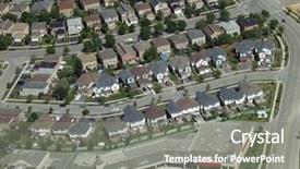  Presentation with patterns - Cool new presentation theme with contemporary american suburban housing development backdrop and a gray colored foreground