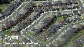  Presentation with patterns - Slides having contemporary american suburban housing development background and a gray colored foreground
