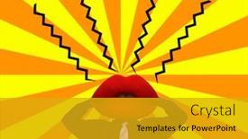  Presentation with contemporary art - Audience pleasing slides consisting of contemporary-art-collage-combining backdrop and a gold colored foreground