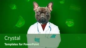  Presentation with contemporary art - Slides enhanced with contemporary-art-collage-doctor background and a forest green colored foreground