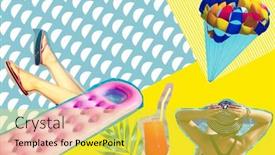  Presentation with contemporary art - Slides with contemporary-art-collage-of-girl background and a yellow colored foreground