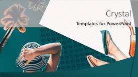  Presentation with contemporary art - PPT theme consisting of contemporary-art-collage-summer-tropical background and a pink colored foreground