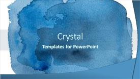  Presentation with artistic - PPT theme having contemporary-artistic-blue-abstractive-spot background and a ocean colored foreground