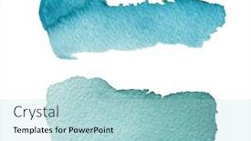  Presentation with artistic - PPT layouts having contemporary-artistic-blue-abstractive-watercolor background and a light blue colored foreground