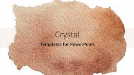  Presentation with artistic - PPT theme featuring contemporary-artistic-brown-abstractive-watercolor background and a coral colored foreground