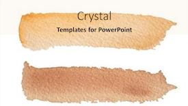  Presentation with artistic - Presentation theme having contemporary-artistic-brown-abstractive-watercolor background and a lemonade colored foreground