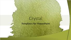  Presentation with artistic - Slides enhanced with contemporary-artistic-green-abstractive-spot background and a yellow colored foreground