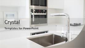  Presentation with interior - Audience pleasing presentation consisting of contemporary australia - modern interior kitchen details backdrop and a  colored foreground