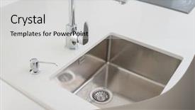  Presentation with interior - Cool new PPT theme with contemporary australia - modern interior kitchen details backdrop and a light gray colored foreground