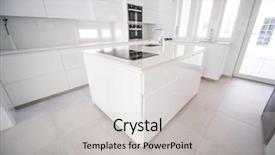  Presentation with kitchen - PPT theme having contemporary australia - modern white kitchen background and a  colored foreground