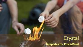  Presentation with frying - Colorful slides enhanced with contemporary-backpackers-frying-pieces backdrop and a tawny brown colored foreground