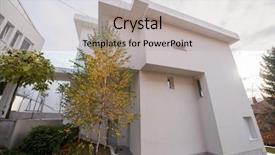  Presentation with white house - PPT layouts consisting of contemporary beautiful modern white house background and a  colored foreground