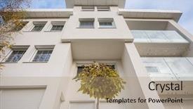  Presentation with white house - Beautiful slides featuring contemporary beautiful modern white house backdrop and a  colored foreground