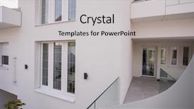  Presentation with white house - Audience pleasing PPT layouts consisting of contemporary beautiful modern white house backdrop and a light gray colored foreground