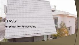  Presentation with white house - Audience pleasing theme consisting of contemporary beautiful modern white house backdrop and a  colored foreground