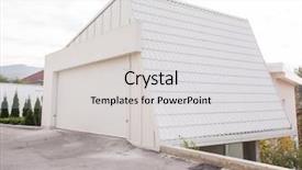  Presentation with white house - Colorful slide deck enhanced with contemporary beautiful modern white house backdrop and a  colored foreground