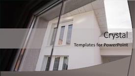  Presentation with white house - Audience pleasing presentation design consisting of contemporary beautiful modern white house backdrop and a  colored foreground