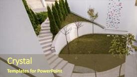  Presentation with white house - Slide deck having contemporary beautiful modern white house background and a  colored foreground