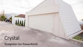  Presentation with white house - Colorful PPT theme enhanced with contemporary beautiful modern white house backdrop and a  colored foreground