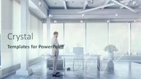  Presentation with media - Theme enhanced with contemporary-business-concept-mixed-media background and a  colored foreground