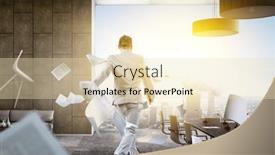  Presentation with media - PPT theme enhanced with contemporary-business-concept-mixed-media background and a  colored foreground