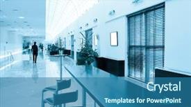  Presentation with cafeteria - Theme consisting of contemporary cafeteria in airport people background and a teal colored foreground